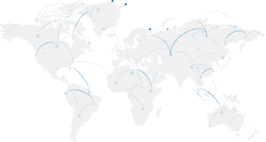Mapa de presencia global